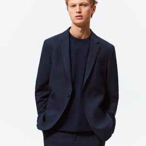Linen blend cropped waistcoat