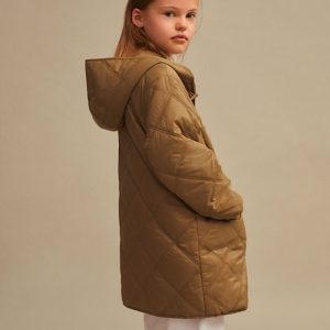 Quilted hooded parka