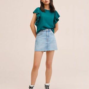 Frills cotton t-shirt